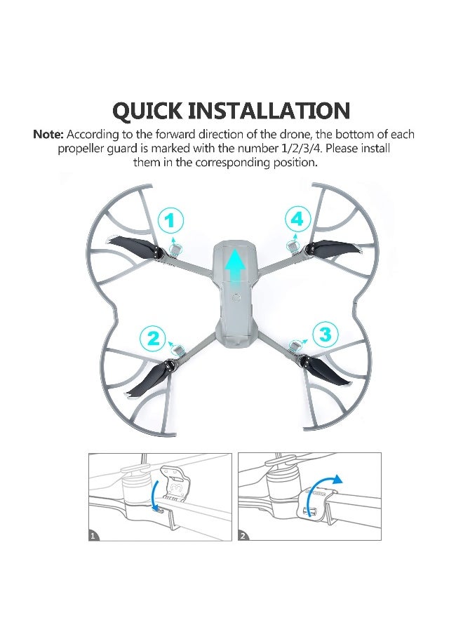 Propeller Guard for Mavic Air 2S Propeller Guard, Quick Release Detachable Propeller Guard, Aerial Drone Protection Accessory for DJI Air 2S, for Mavic Air 2 Accessory,
