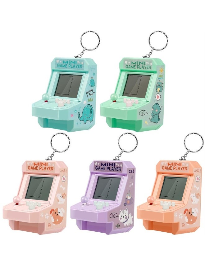 Colorful Mini Video Game Keychains Set of 5 Perfect for Kids Parties Favors School Activities and Holidays