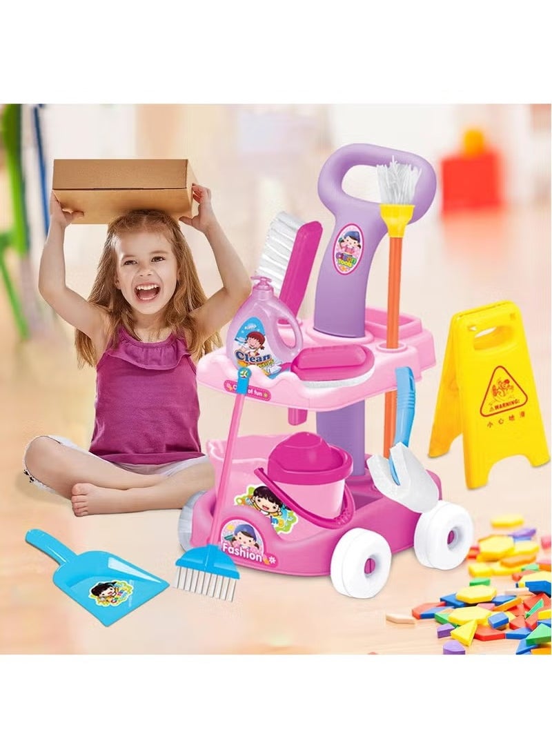 Cleaning Set for Kids | Play Cleaning Set | Housekeeping Pretend Play Set | Toy Cleaning Set for Kids, Childrens Cleaning Playset, Pretend Play Cleaning Kit, Cleaning Toy Set