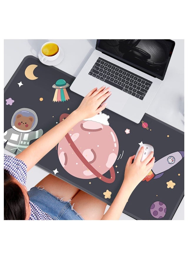 Kawaii Desk Mat, Mouse Pad,Large Gaming Desk Mouse mat Cartoons Keyboard Pad,Laptop Desk Mat for Gaming, Writing, or Home Office Work 32 x 12 in