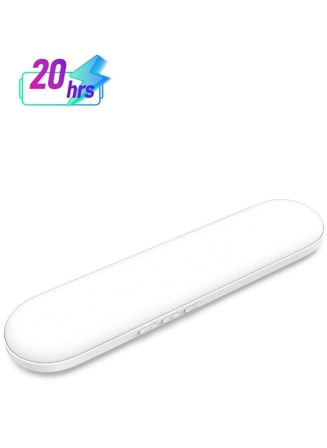 Bone Conduction Stereo Bluetooth Pillow Speaker Headphones for Sleep, Insomnia Relief & White Noise, Compatible with iOS/Android/Windows - Ideal for Side Sleepers, Adults & Babies (White)