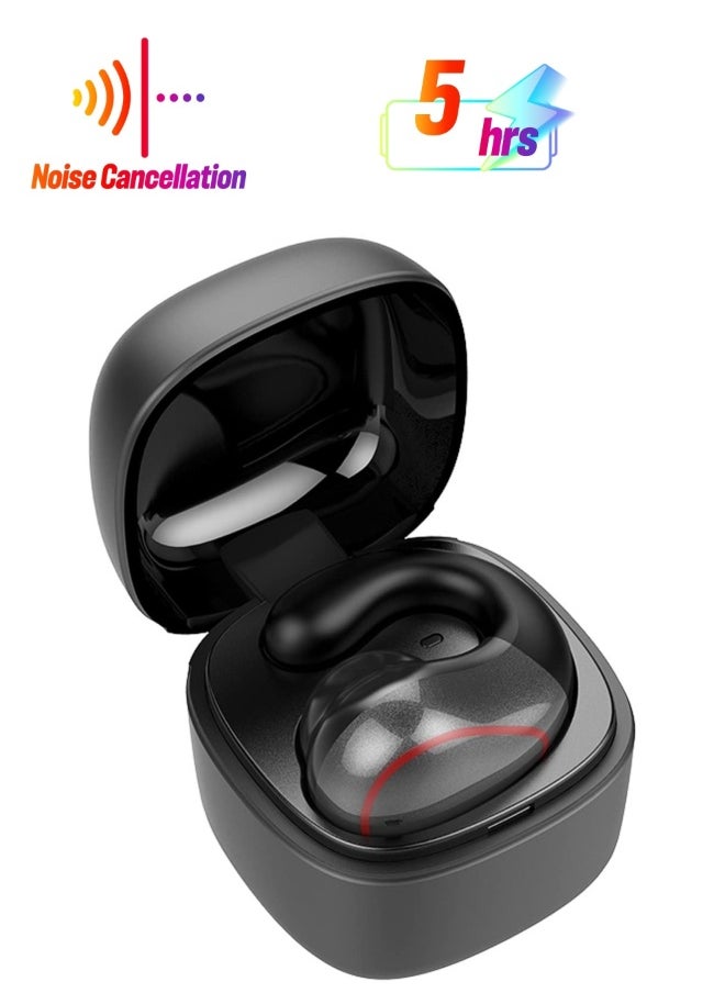 Mini Wireless Open Earbuds with Mic for iPhone and Android, Lightweight Bone Conduction Headphones for Running and Cycling