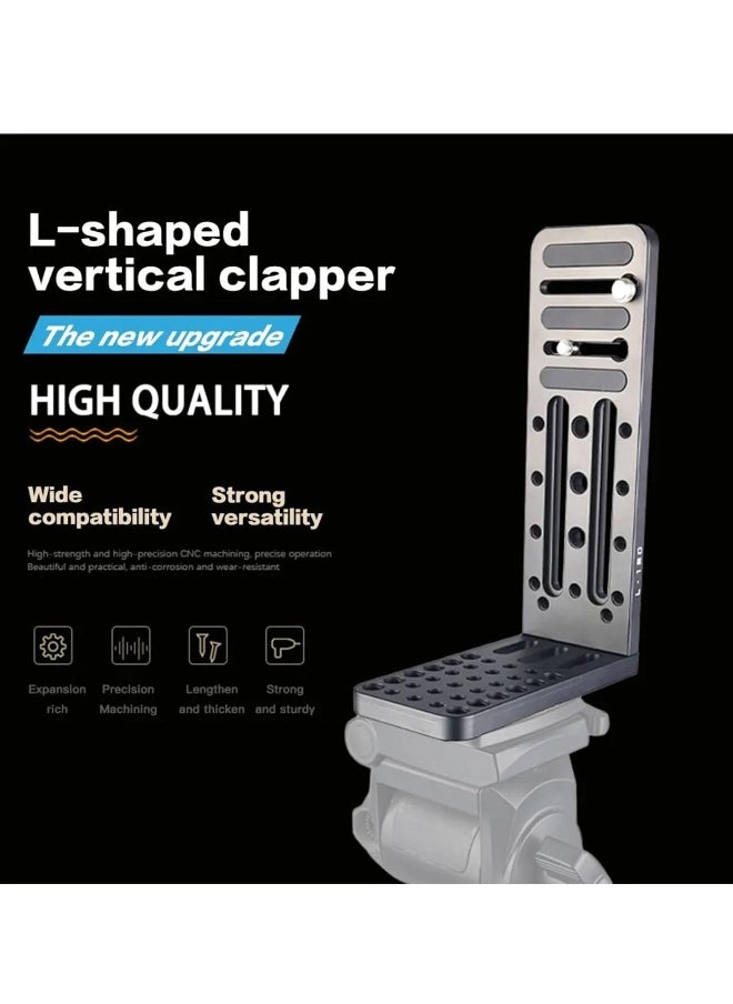 Universal L Camera Bracket with Quick Release Plate for DSLR Cameras - Vertical & Horizontal Switching for Canon, Nikon, Sony, DJI Osmo, Ronin, and Zhiyun Stabilizers & Tripods.