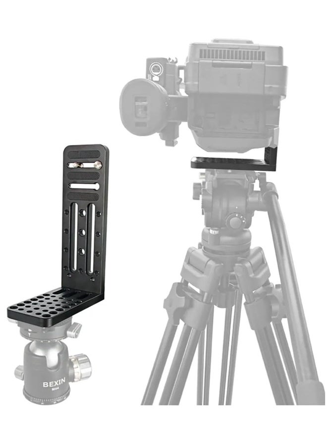 Universal L Camera Bracket with Quick Release Plate for DSLR Cameras - Vertical & Horizontal Switching for Canon, Nikon, Sony, DJI Osmo, Ronin, and Zhiyun Stabilizers & Tripods.