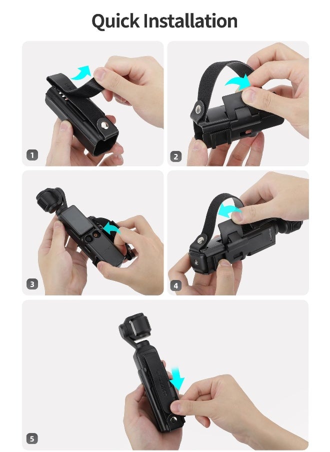 SYOSI Camera Extension Adapter for DJI Osmo Pocket 3 Handle Frame Accessories, Hand Band Protective Case Lanyard Expansion Frame Extension Handle Cover for Osmo Pocket 3