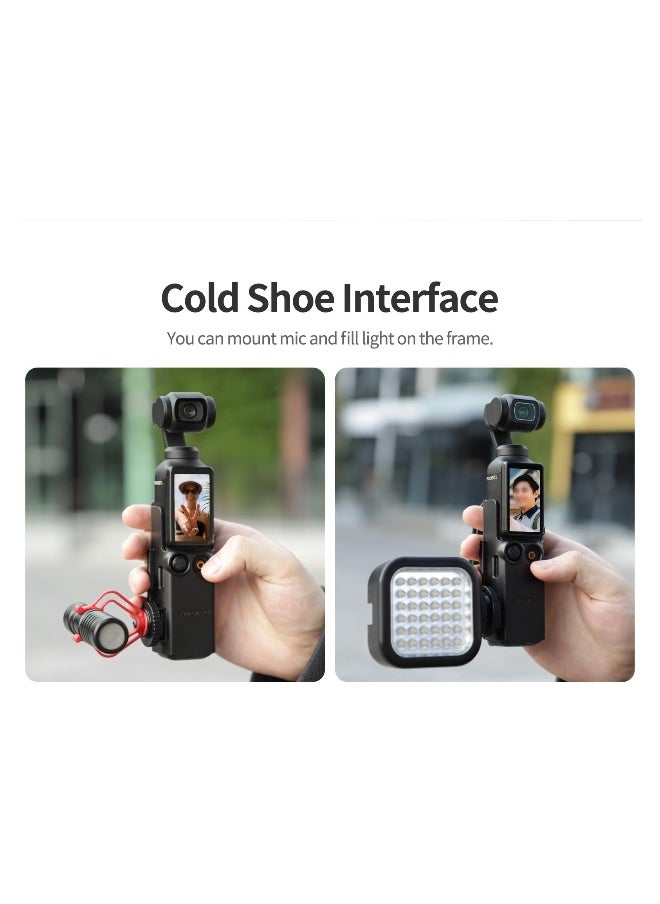 SYOSI Camera Extension Adapter for DJI Osmo Pocket 3 Handle Frame Accessories, Hand Band Protective Case Lanyard Expansion Frame Extension Handle Cover for Osmo Pocket 3