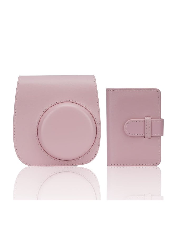 Instant Camera Case Compatible with for Fujifilm Instax Mini 11 9 8 8+ PU Leather Bag with Pocket and Adjustable Shoulder Strap Photo Album