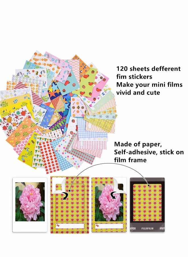 Accessories Bundle Kit Set Compatible with Fujifilm Instax Mini 11 9 8 90 70 Films, Accessory Include Album, Film Stickers, Desk Frames, Hanging Frame, Strap (Retro Floral)