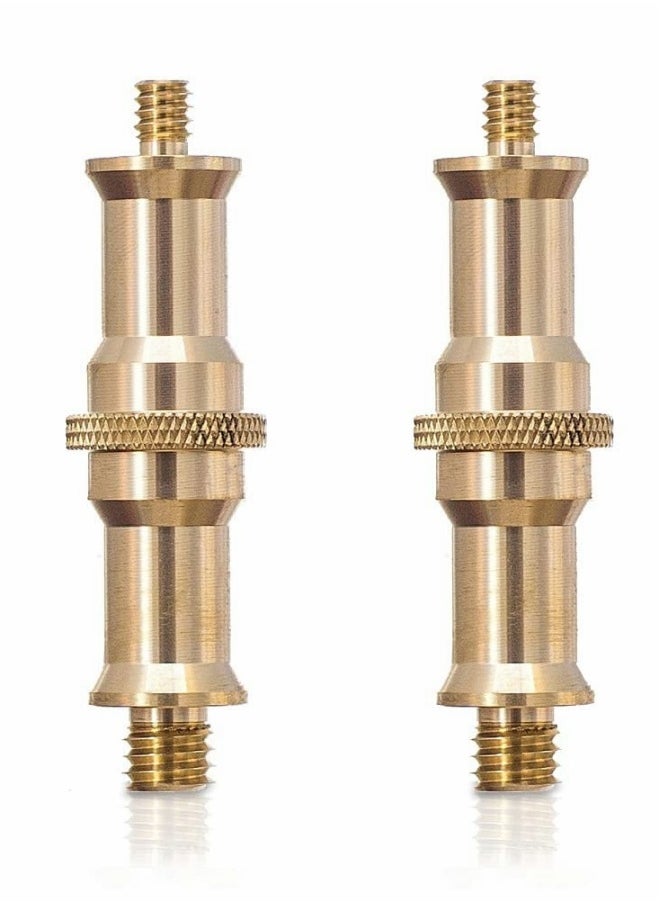 1/4 to 3/8 inch Male Convertor Threaded Screw Tripod Adapter for Flash Holder, Studio Light Stand, Ball Head, Wireless Flash Receiver, Trigger - 2 PCS