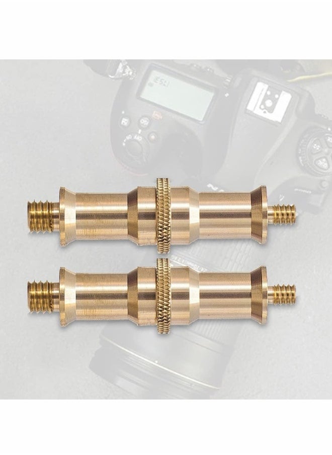 1/4 to 3/8 inch Male Convertor Threaded Screw Tripod Adapter for Flash Holder, Studio Light Stand, Ball Head, Wireless Flash Receiver, Trigger - 2 PCS