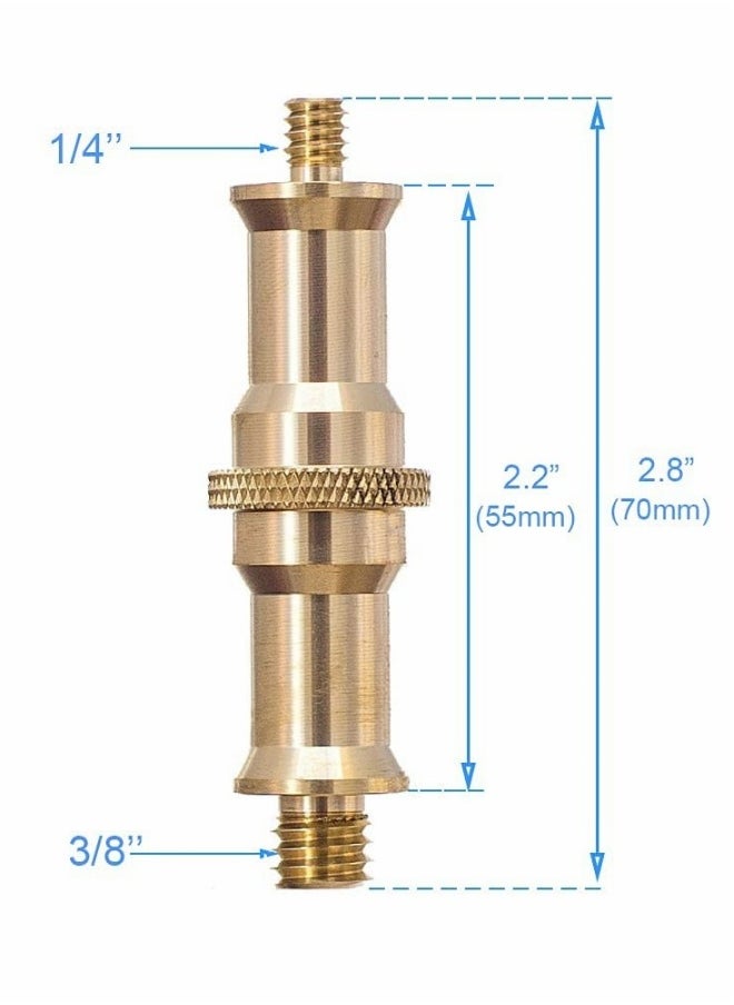 1/4 to 3/8 inch Male Convertor Threaded Screw Tripod Adapter for Flash Holder, Studio Light Stand, Ball Head, Wireless Flash Receiver, Trigger - 2 PCS