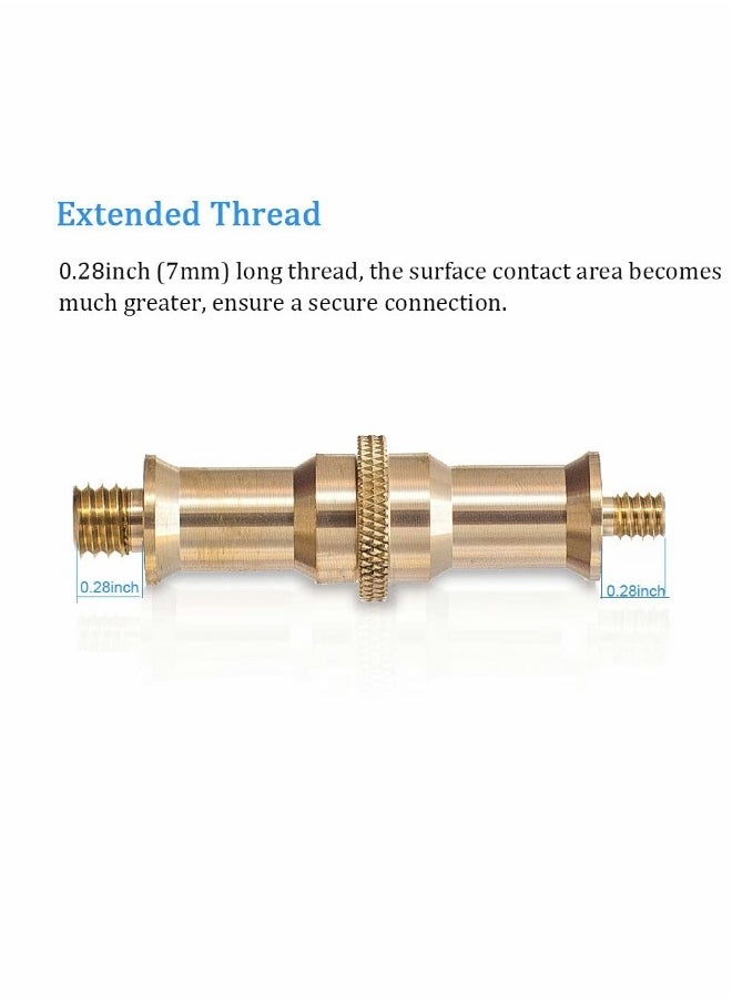 1/4 to 3/8 inch Male Convertor Threaded Screw Tripod Adapter for Flash Holder, Studio Light Stand, Ball Head, Wireless Flash Receiver, Trigger - 2 PCS