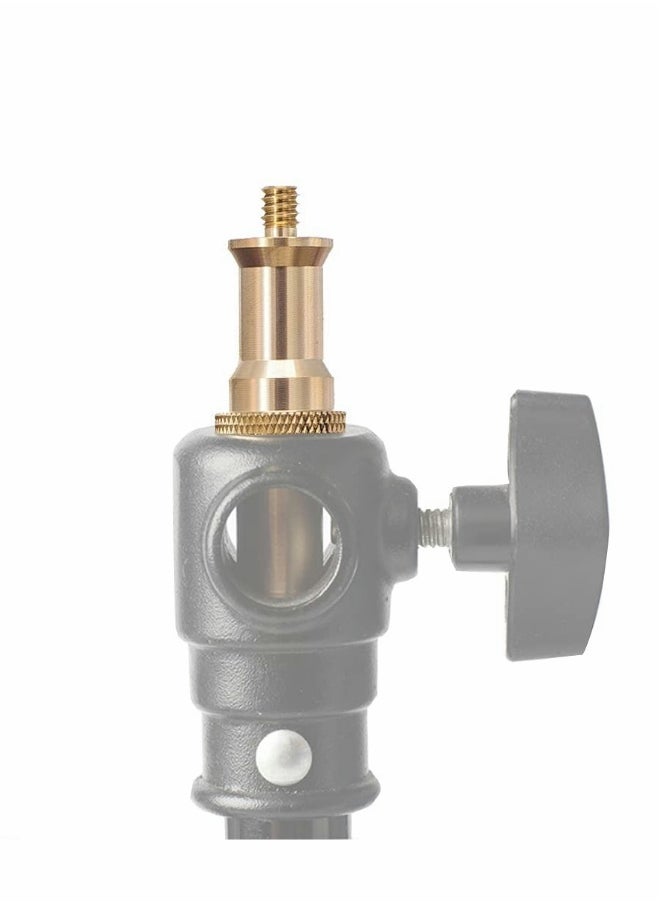 1/4 to 3/8 inch Male Convertor Threaded Screw Tripod Adapter for Flash Holder, Studio Light Stand, Ball Head, Wireless Flash Receiver, Trigger - 2 PCS