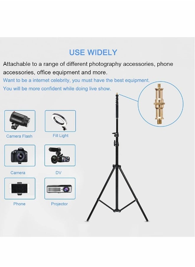 1/4 to 3/8 inch Male Convertor Threaded Screw Tripod Adapter for Flash Holder, Studio Light Stand, Ball Head, Wireless Flash Receiver, Trigger - 2 PCS