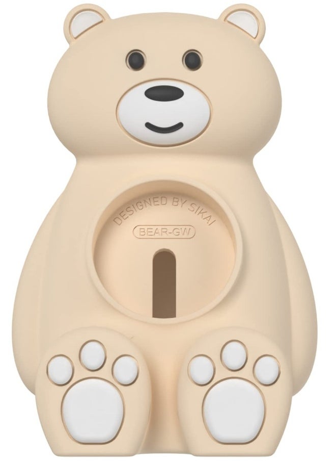 Smartwatch Charger Stand, Compatible with Samsung Galaxy Watch 4/4 Classic/3/Active 2, Cute Bear Silicone Charging Dock, for Samsung Watch Charger Accessories, premium silicone material