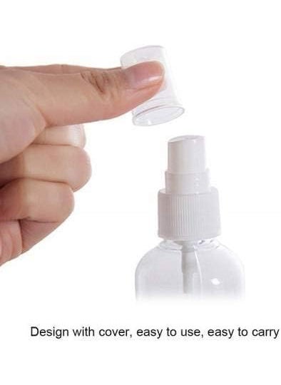 AC ENTERPRISE Transparent Plastic Empty Refillable Reusable Fine Mist Spray Bottle Container for Sanitizer Spray Bottles Fine Mist Plastic Mini Travel Bottle Set Perfume Rose water Pack Of 3