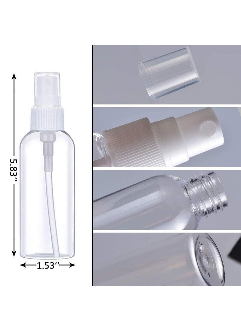 AC ENTERPRISE Transparent Plastic Empty Refillable Reusable Fine Mist Spray Bottle Container for Sanitizer Spray Bottles Fine Mist Plastic Mini Travel Bottle Set Perfume Rose water Pack Of 3