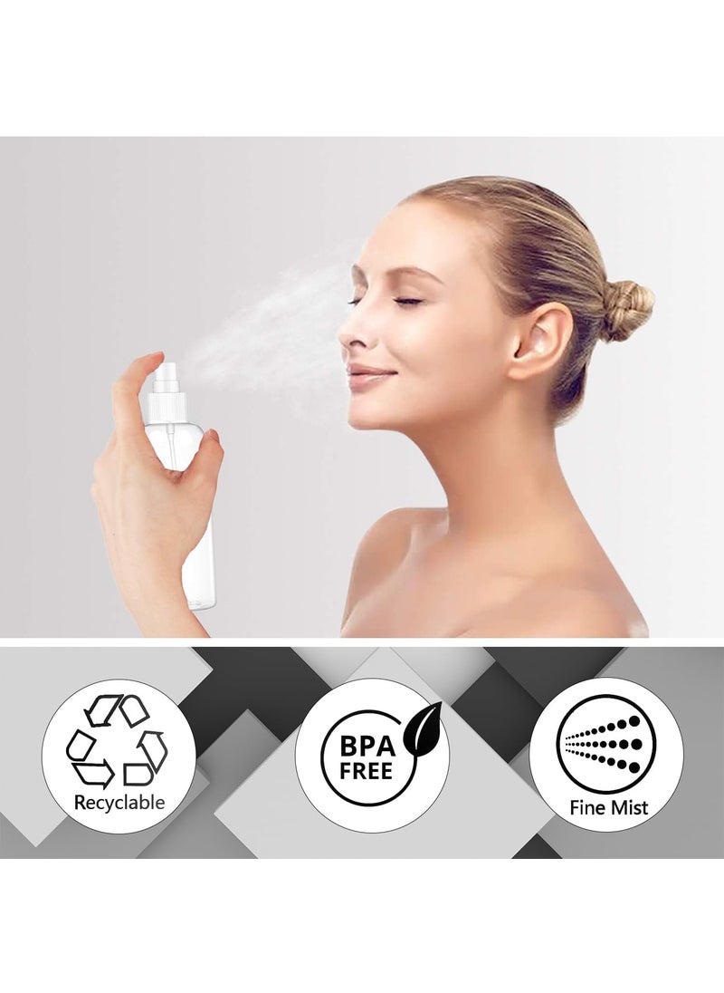 AC ENTERPRISE Transparent Plastic Empty Refillable Reusable Fine Mist Spray Bottle Container for Sanitizer Spray Bottles Fine Mist Plastic Mini Travel Bottle Set Perfume Rose water Pack Of 3