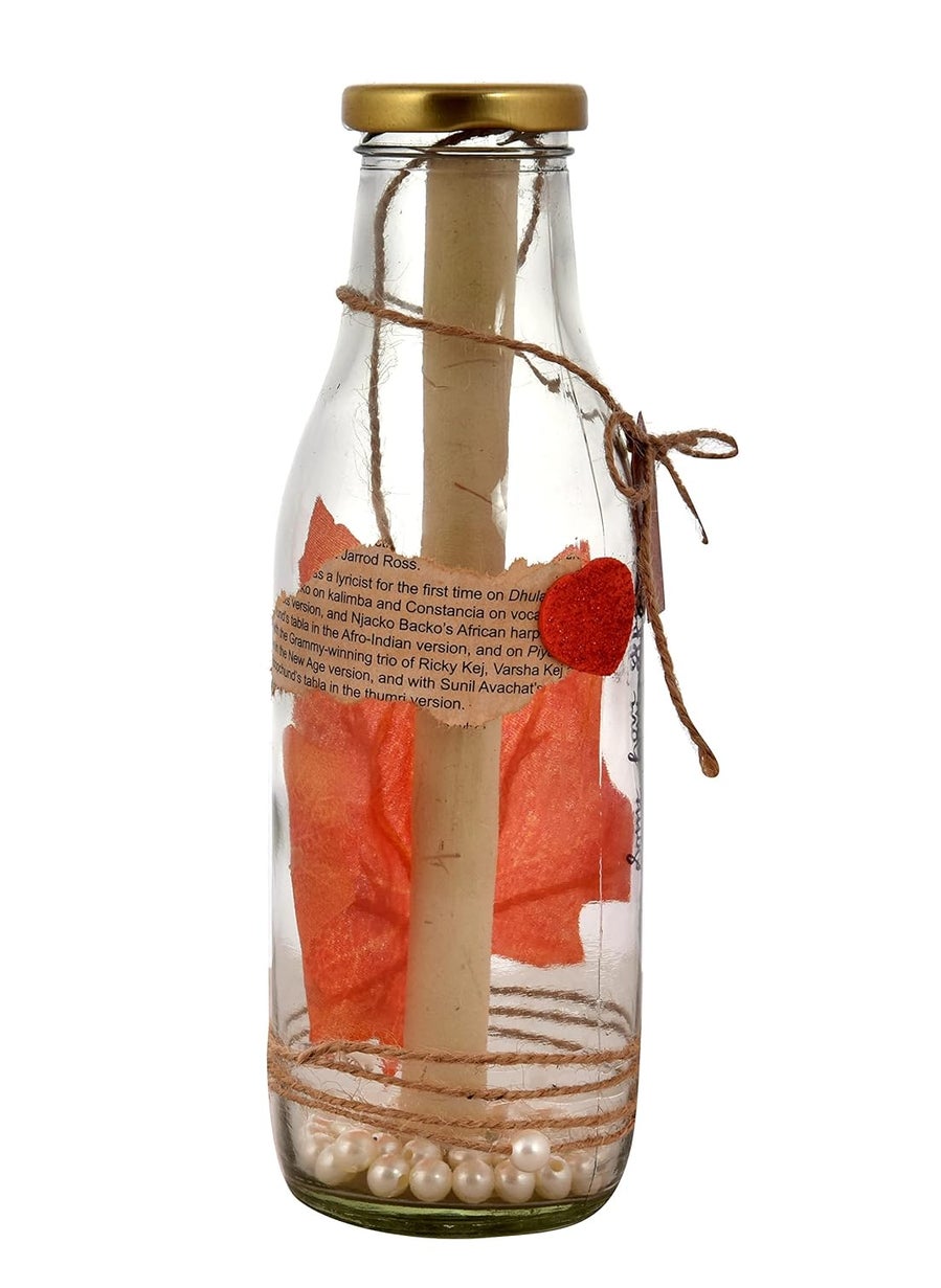 Ochre Message Promise Bottle Jar Red