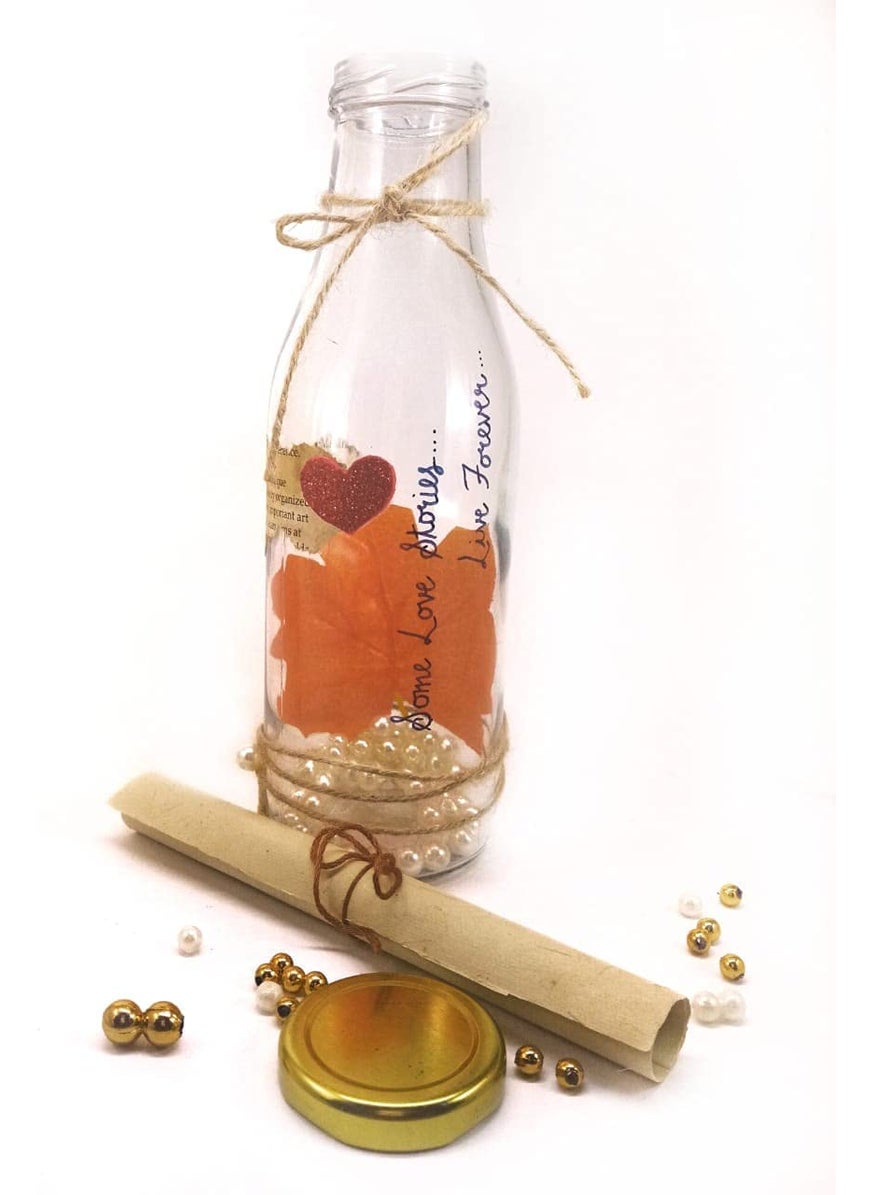 Ochre Message Promise Bottle Jar Red