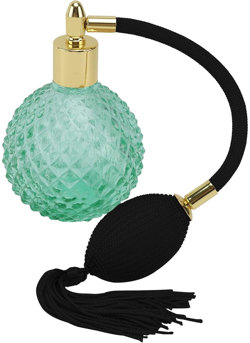 Lurrose Vintage Style Perfume Bottle Refillable Bottle Long Spray Bottle for Travel Outgoing, 100ml (Green)