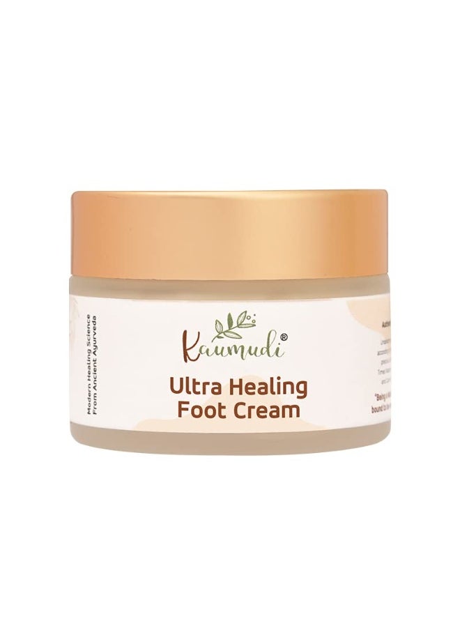 Ultra Healing Foot Cream | Made with Shata Dhauta Ghrita (100 Times Washed Ghee) | Handmade with Natural Ingredients | For Dry & Cracked Feet | Hydrate & Nourish | 40 GM / 1.41 fl Oz