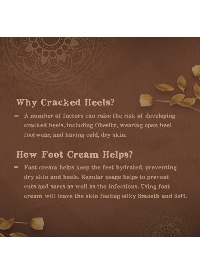 Ultra Healing Foot Cream | Made with Shata Dhauta Ghrita (100 Times Washed Ghee) | Handmade with Natural Ingredients | For Dry & Cracked Feet | Hydrate & Nourish | 40 GM / 1.41 fl Oz