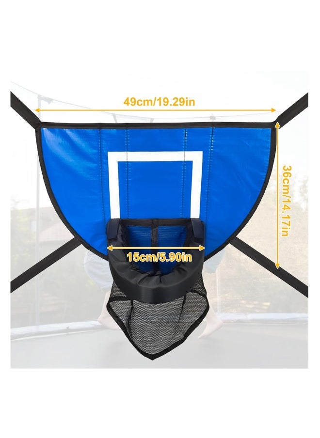 Trampoline Basketball Hoop, Kids Basketball Stand with Pump and Mini Ball Breakaway Rim for Dunking Trampoline Basketball Attachment for Indoor Outdoor Sports Playing