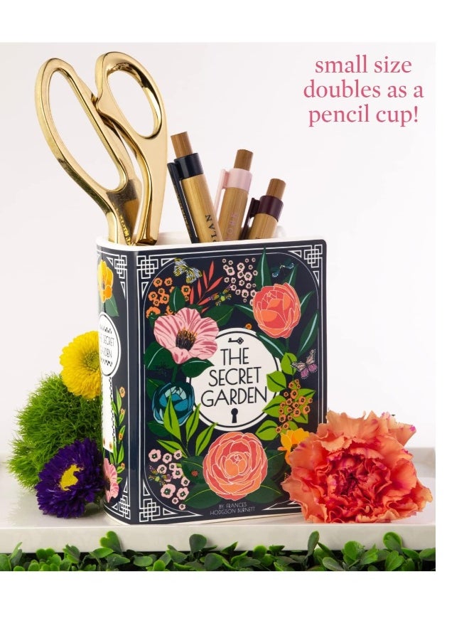 Book Flower Vase, Ceramic Book-Shaped Decorative Vase, Small Flower Vase for Home Decor, Cute Bookshelf Decoration, Creative Vase for Book Lovers, Modern Decorative Vase for Home and Office