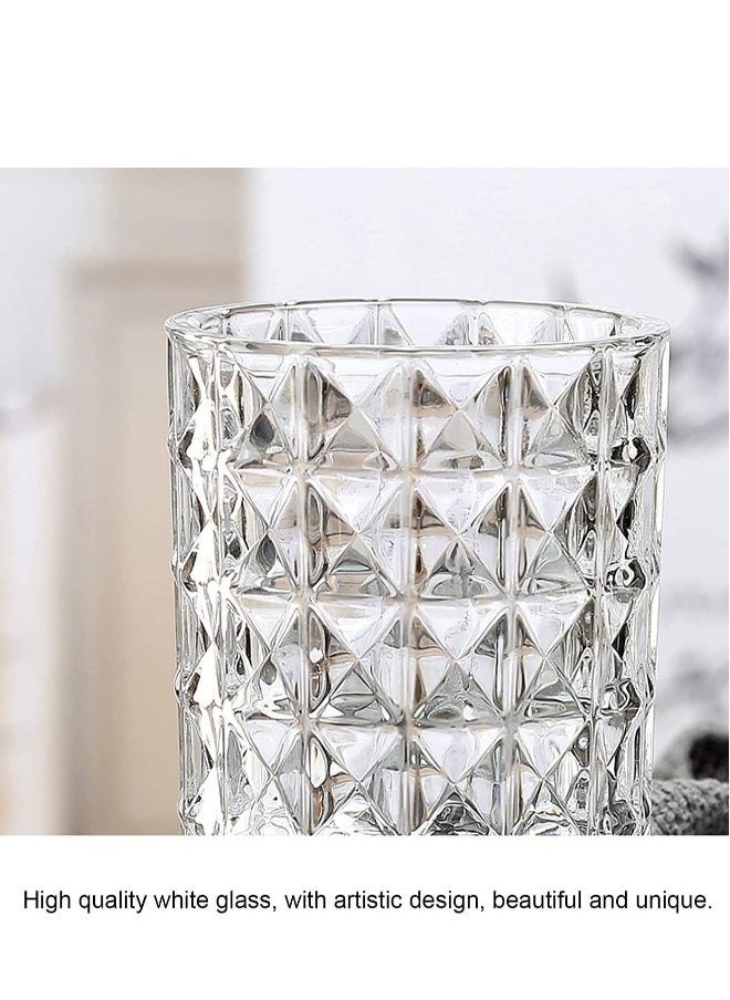 SYOSI Clear Glass Vase, Goblet Shaped Vase Decorative for Living Room Dining Table Office Decor