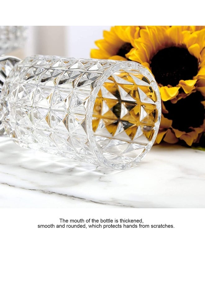 SYOSI Clear Glass Vase, Goblet Shaped Vase Decorative for Living Room Dining Table Office Decor