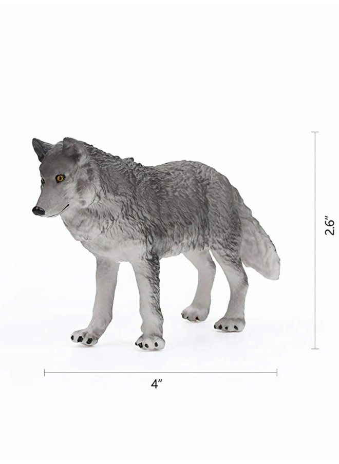 Jumbo Wolf Figurines Set - 7 Piece Set of Wolf Animals Figures for Kids, Birthday Gift and Party Decoration - Wolf Theme Gift Set
