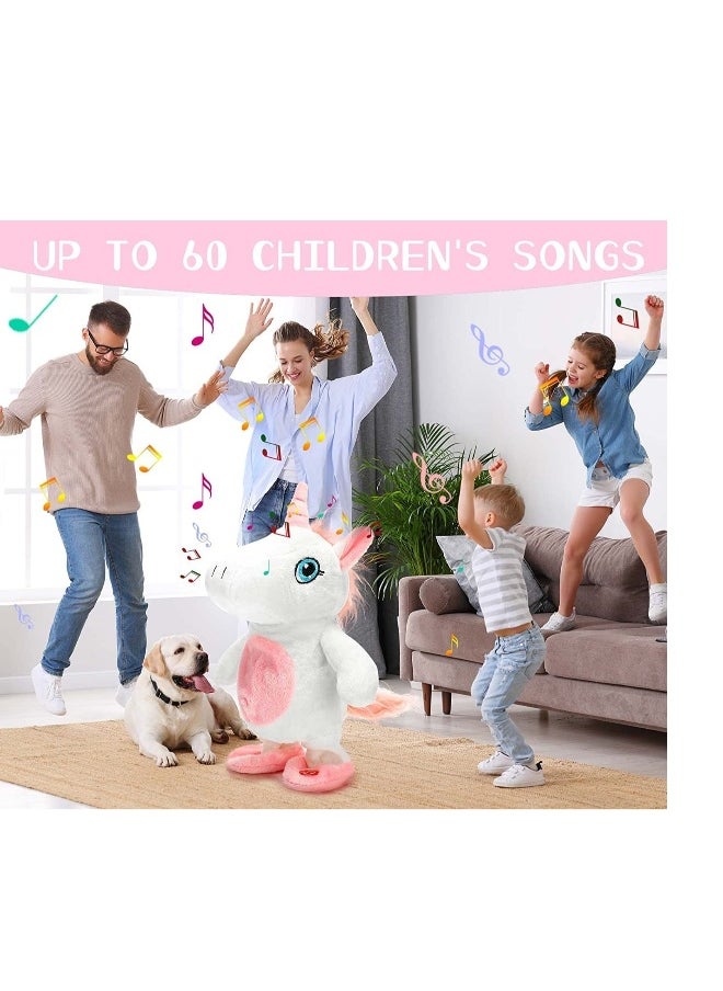 Interactive 10-Inch Plush Unicorn Toy, Talking and Singing Stuffed Animal, Perfect Gift for Kids' Birthdays and Special Occasions, Repeats What You Say