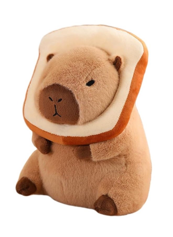Cute Capybara Plush with Bread, 12inch Capybara Stuffed Animal Soft Capybara Plushies Toy Capybara Doll Pillow Birthday for Kids
