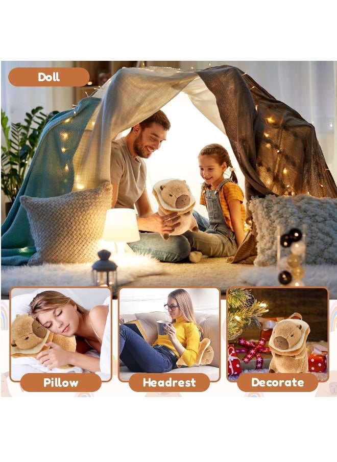 Cute Capybara Plush with Bread, 12inch Capybara Stuffed Animal Soft Capybara Plushies Toy Capybara Doll Pillow Birthday for Kids