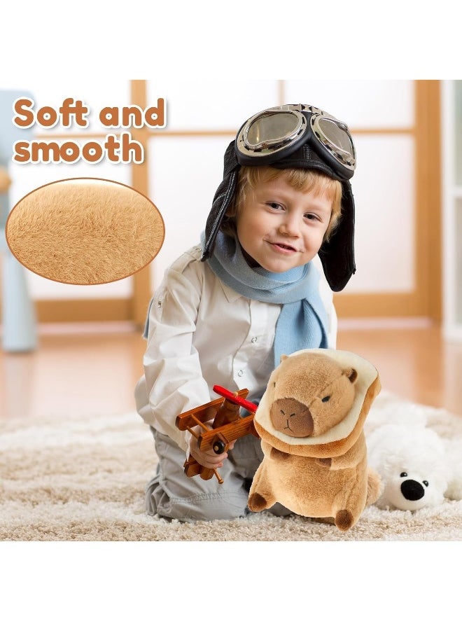 Cute Capybara Plush with Bread, 12inch Capybara Stuffed Animal Soft Capybara Plushies Toy Capybara Doll Pillow Birthday for Kids