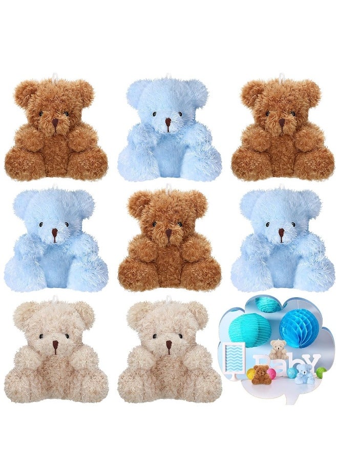 Plush Teddy Bear Pendant, Mini Plush Animal Soft Bear Doll Toys for Keychain Bag DIY Decorations, Birthday Wedding Graduation Gifts, Gift Box Filled Party Decorations 8pcs