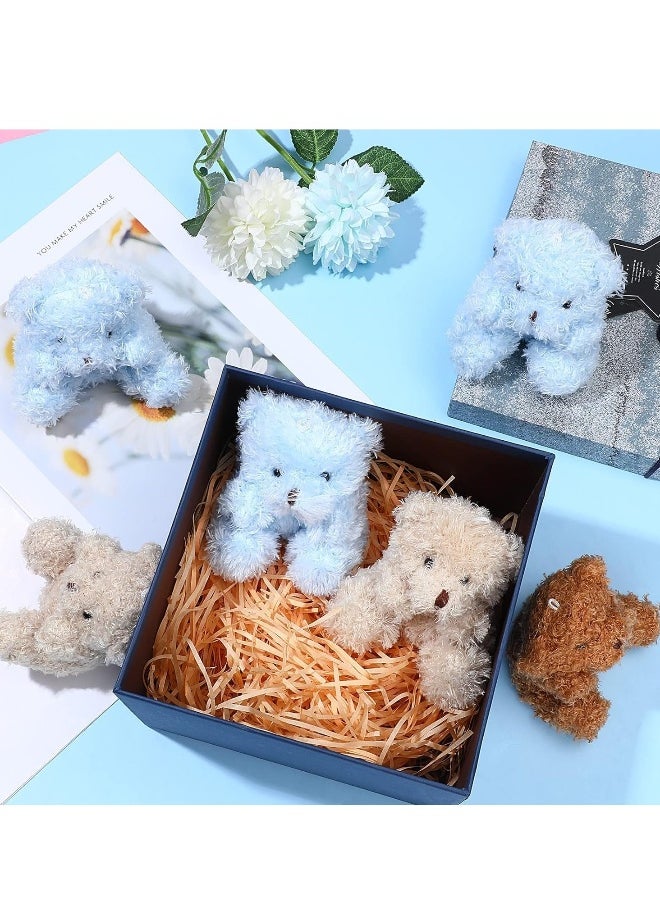 Plush Teddy Bear Pendant, Mini Plush Animal Soft Bear Doll Toys for Keychain Bag DIY Decorations, Birthday Wedding Graduation Gifts, Gift Box Filled Party Decorations 8pcs