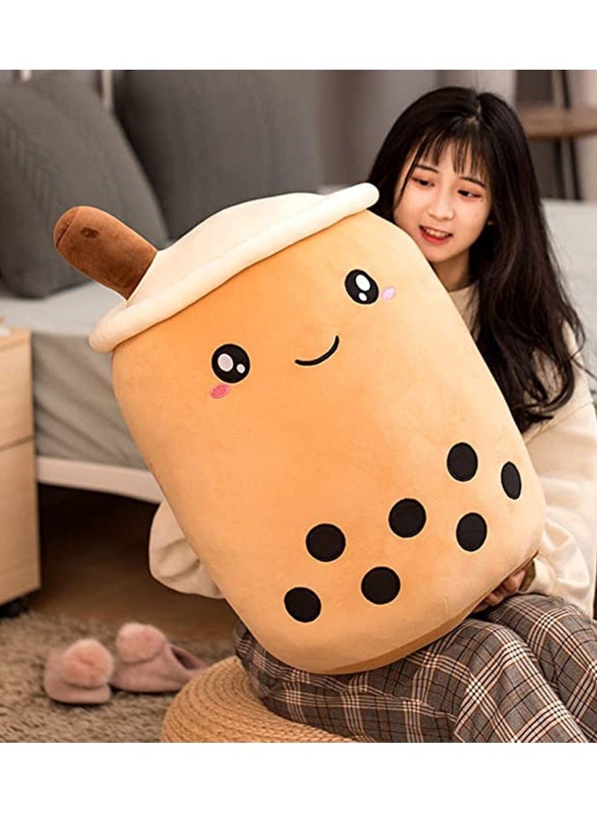 Pillow 13.7 inch Stuffed Boba Plushie Bubble Tea Plush Pillow Soft Milk Tea Shaped Plush Stuffed Pillow, Kawaii Plush Toy Gifts for Boys Girls