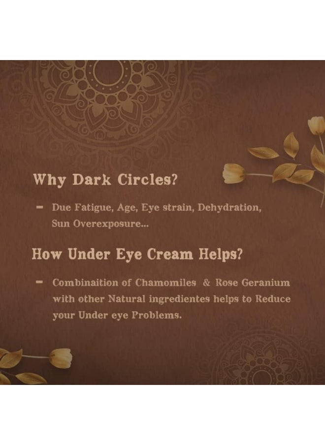 Miracle Under Eye Cream | Handmade with Natural Ingredients | For Dark Circles, Puffiness, Finelines, Wrinkles | Hydrate & Moisturizes | 40 GM / 1.41 fl Oz