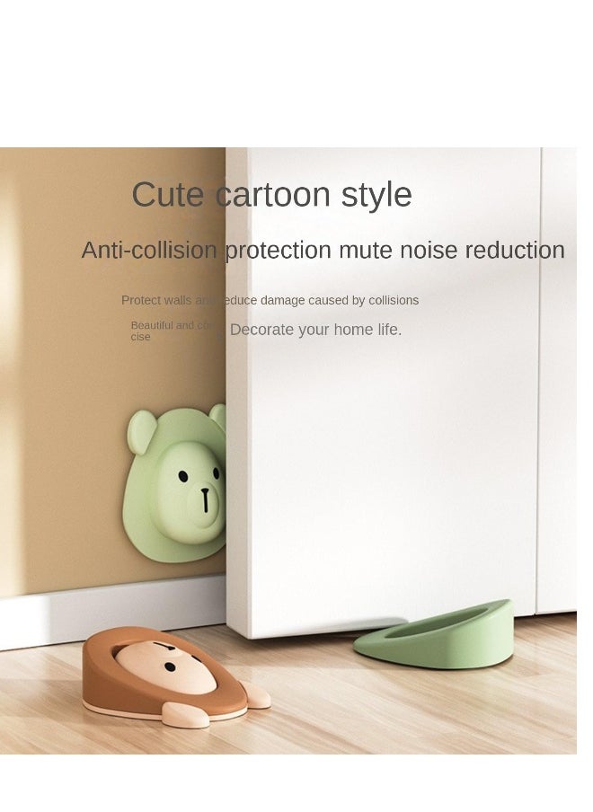 Door Stopper, Cute Door Stopper Rubber, Rubber Silicone Gate Door Stoppers, Holder Doorstop Floor Wall Protector with Storage Base, 2pcs