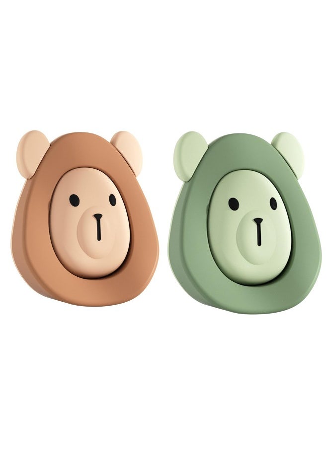 Door Stopper, Cute Door Stopper Rubber, Rubber Silicone Gate Door Stoppers, Holder Doorstop Floor Wall Protector with Storage Base, 2pcs