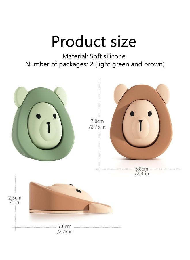 Door Stopper, Cute Door Stopper Rubber, Rubber Silicone Gate Door Stoppers, Holder Doorstop Floor Wall Protector with Storage Base, 2pcs