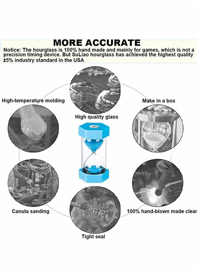 Sandglass 30 Minute Sand Hourglass Timer Plastic Sand Clock, arge Half Hour Plastic Sandglass for Home, Desk, Office Decor
