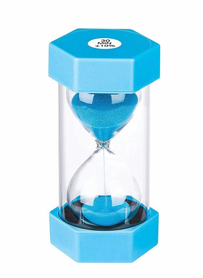 Sandglass 30 Minute Sand Hourglass Timer Plastic Sand Clock, arge Half Hour Plastic Sandglass for Home, Desk, Office Decor