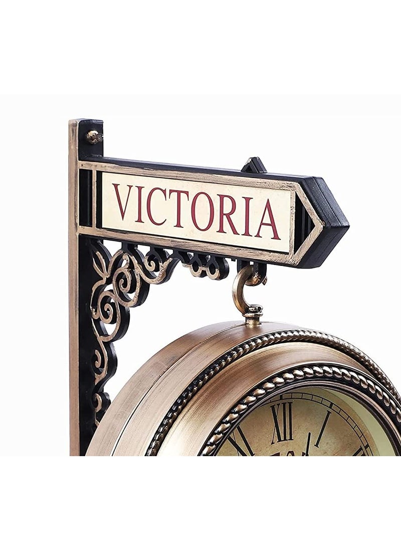 OSI OneStoreIndia Handcrafted Designer Premium Clock in Antique Finish for WallHome Dcor or for Gifts WClock25 Brass Brown Copper