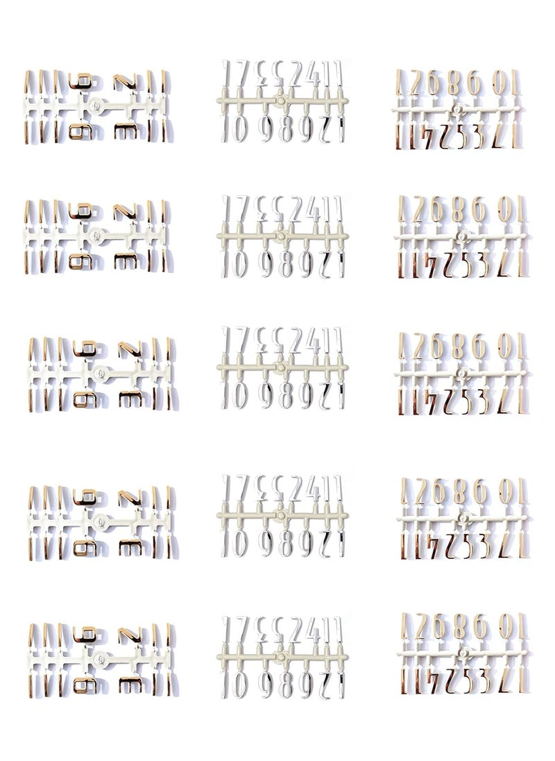 Epoxy Fusion 3D Glossy Numeric Letters for Clock Numbers for Wall Clock DIY Numbers for Wall ClockSet of 15