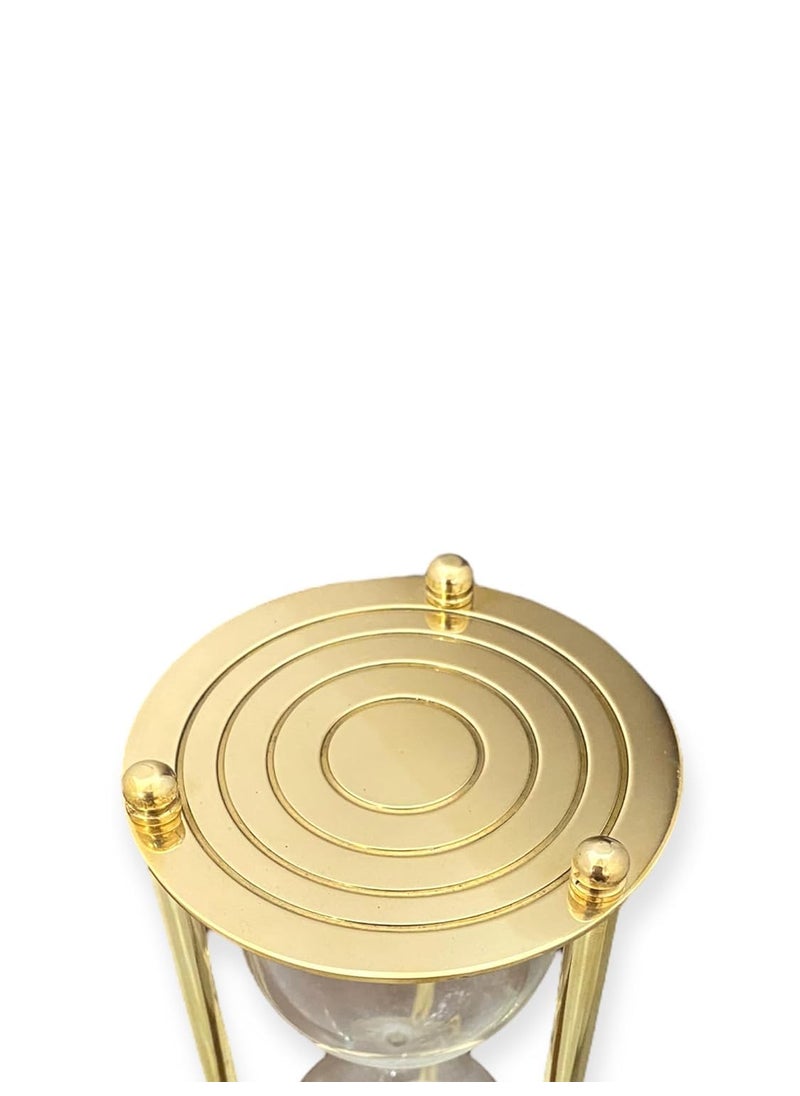 Nautical Brass Glass Sand Timer Hour Glass Antique Sand Clock Ideal for ExerciseTea Making Table Decor Showpiece Design 5