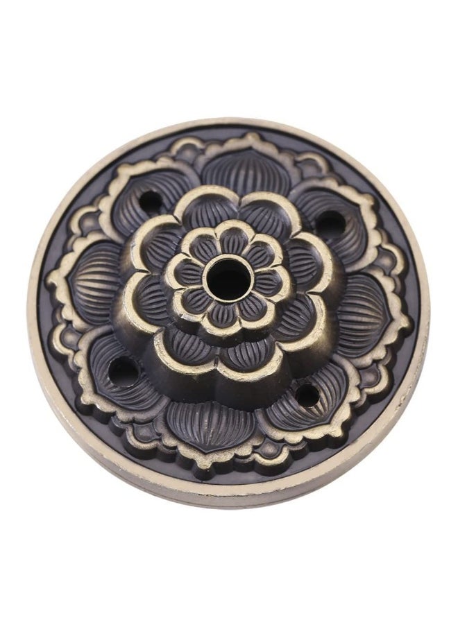 Zinc Alloy Incense Stick Burner Holder Chinese Dragon Pattern Censer Plate Buddhism Censer Incense Plate for Bedroom,Temple, Office (Bronze)