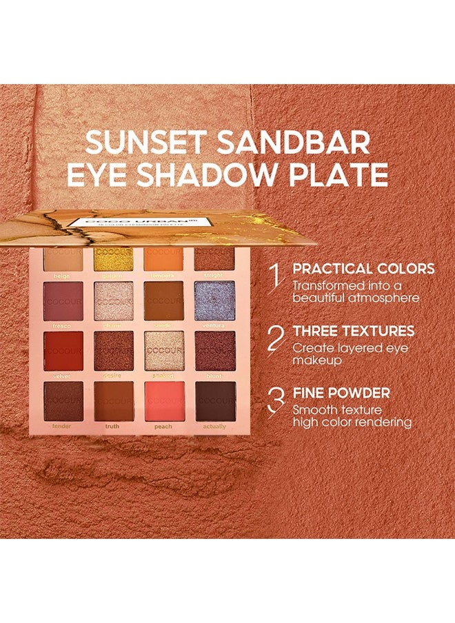 16 Color Eyeshadow Palette-Makeup Eye Shadow Palettes Pink Eye Shadow Wine Red Eye Shadow Waterproof Long Lasting Natural Mixing Pigment Makeup
